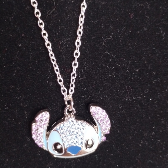 Hand Crafted Jewelry - Hand Crafted Silver Stitch Necklace with Blue Accents